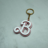 Barbie Style Initial Keyring